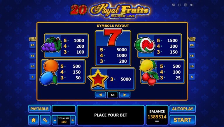 20 Royal Fruits screenshot