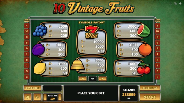 10 Vintage Fruits screenshot