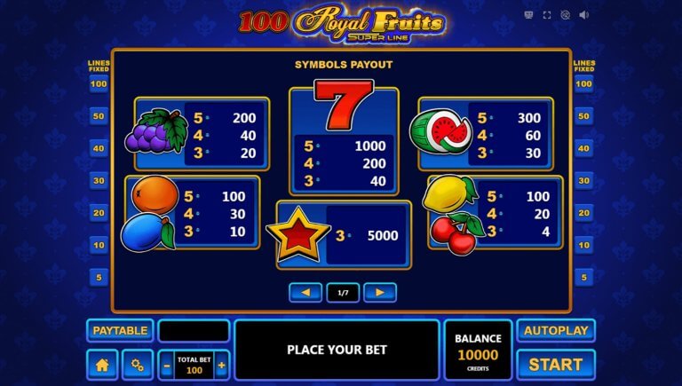 100 Royal Fruits screenshot